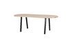 Miniature Oval table top 220x90 in light beige wood Tablo 1