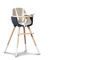 Miniature OVO blue high chair with beige seat Clipped