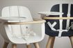 Miniature OVO blue high chair with beige seat 3