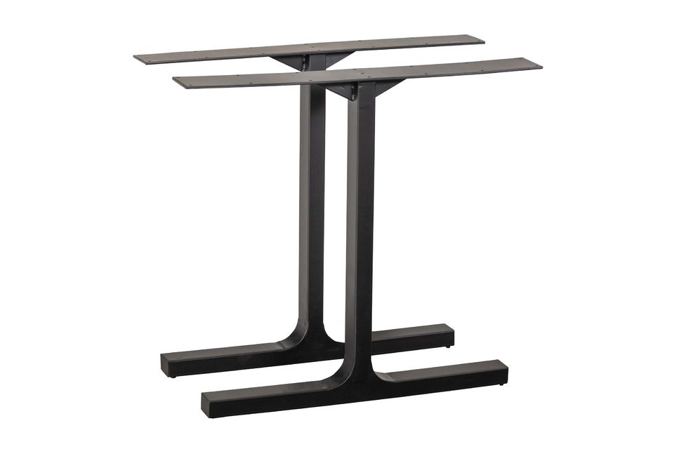 Pair of 72x10x79 black metal table legs Tablo Woood