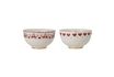 Miniature Pair of red bowls in stoneware Jolly 1