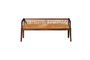 Miniature Palmyre dark wood bench seat Clipped