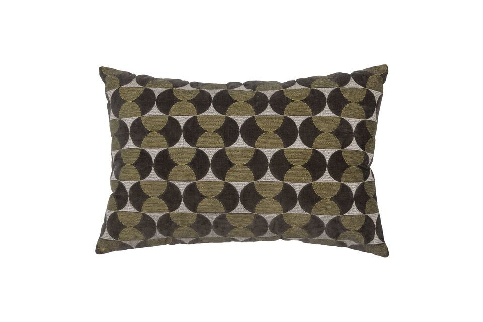 Pam green colored velvet cushion Woood