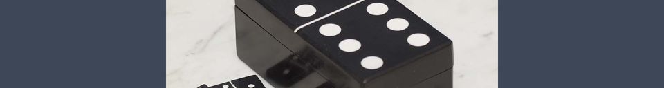 Material Details Payns Black Dominoes Box
