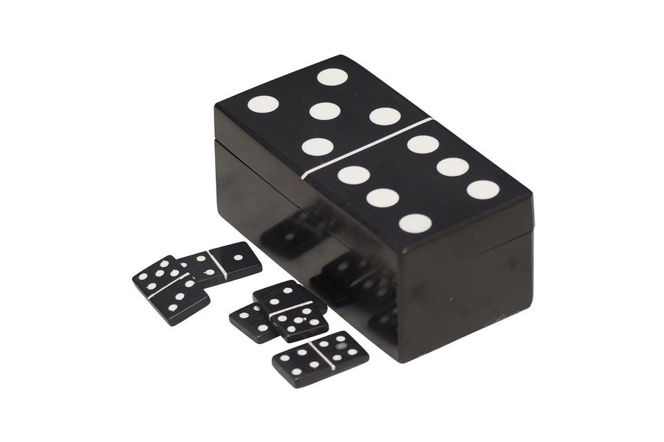 This domino box, shaped like a