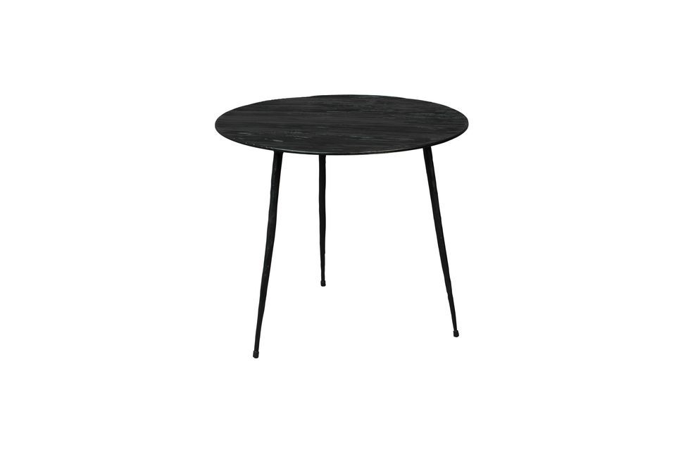 Very stable with its three steel legs, it moves easily and is ideal as an occasional table