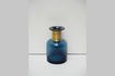 Miniature Pharmacie blue bottle vase with golden neck 2