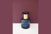 Miniature Pharmacie blue bottle vase with golden neck 4