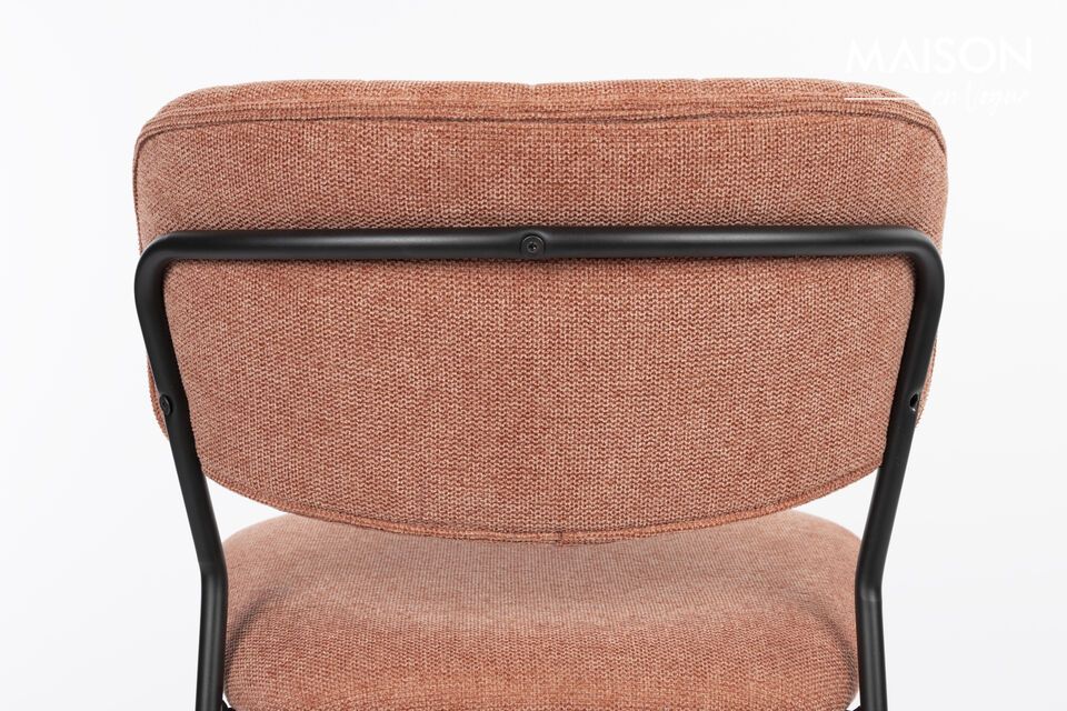 Pink fabric chair Jolien - 9