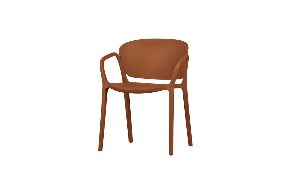 Plastic chair terracotta Bliss Woood