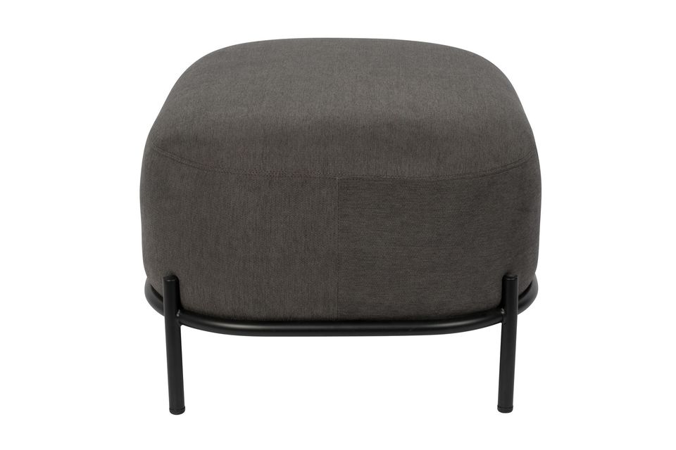 The upholstery is made of grey polyester