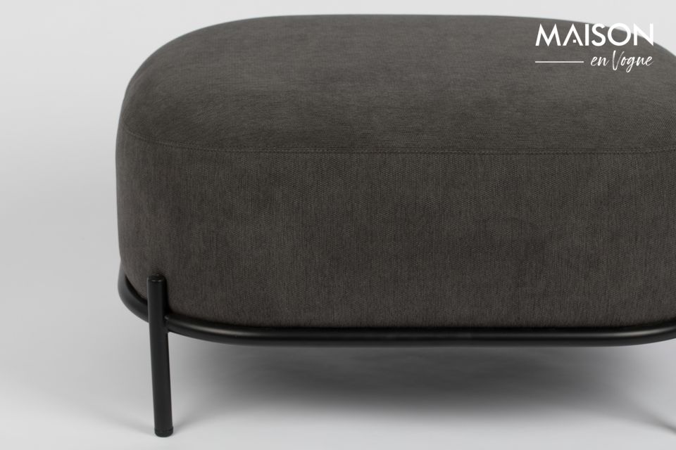 White label living offers a large footstool with a height of 36 cm, sober but very elegant