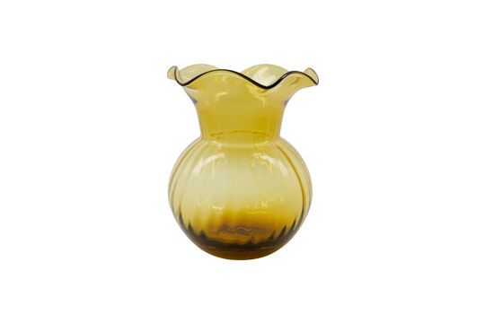 Pomp amber glass vase Clipped