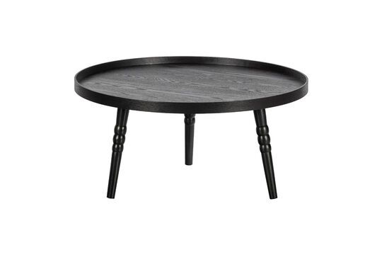 Ponto black wooden side table Clipped
