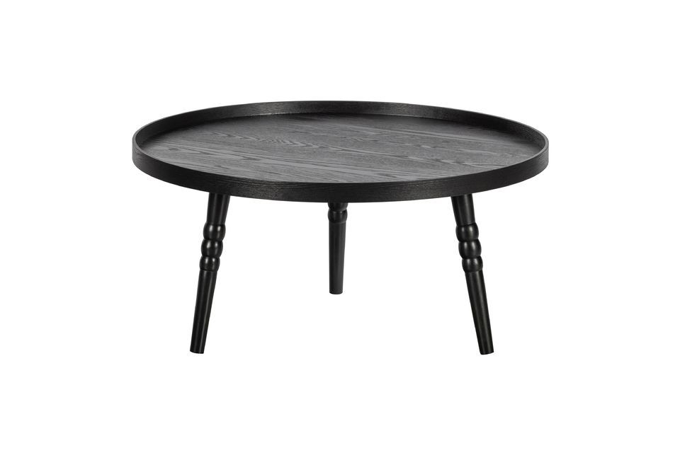 Ponto black wooden side table Woood