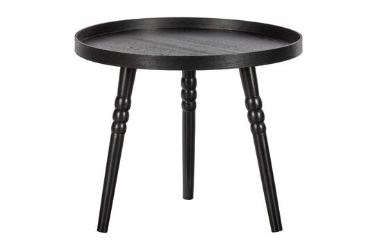 Ponto large black wood side table Clipped