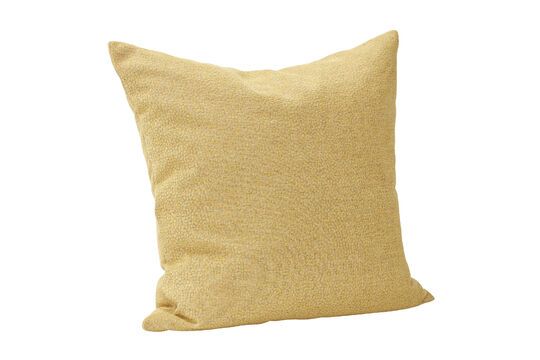 Poppy yellow fabric cushion