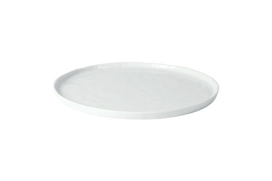 Porcelino white porcelain plate Ø27 cm Clipped