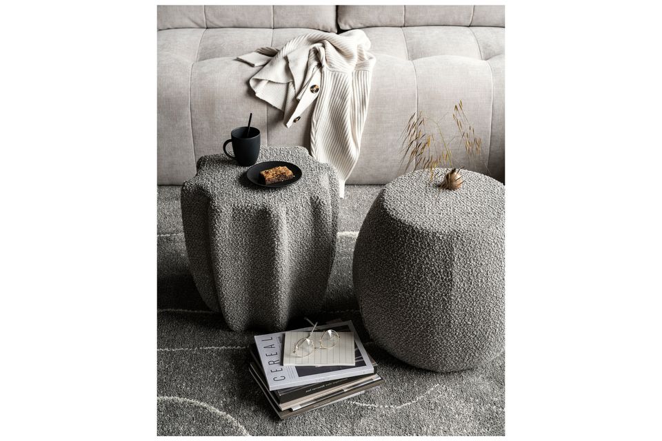 The light grey Star fabric pouf from Dutch interior brand VTwonen is a must-have for beautifying