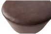 Miniature Pouf with brown leather finishing Coffee 3