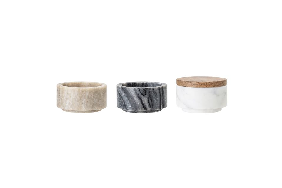 These three marble jars in different colours are a must for your kitchen