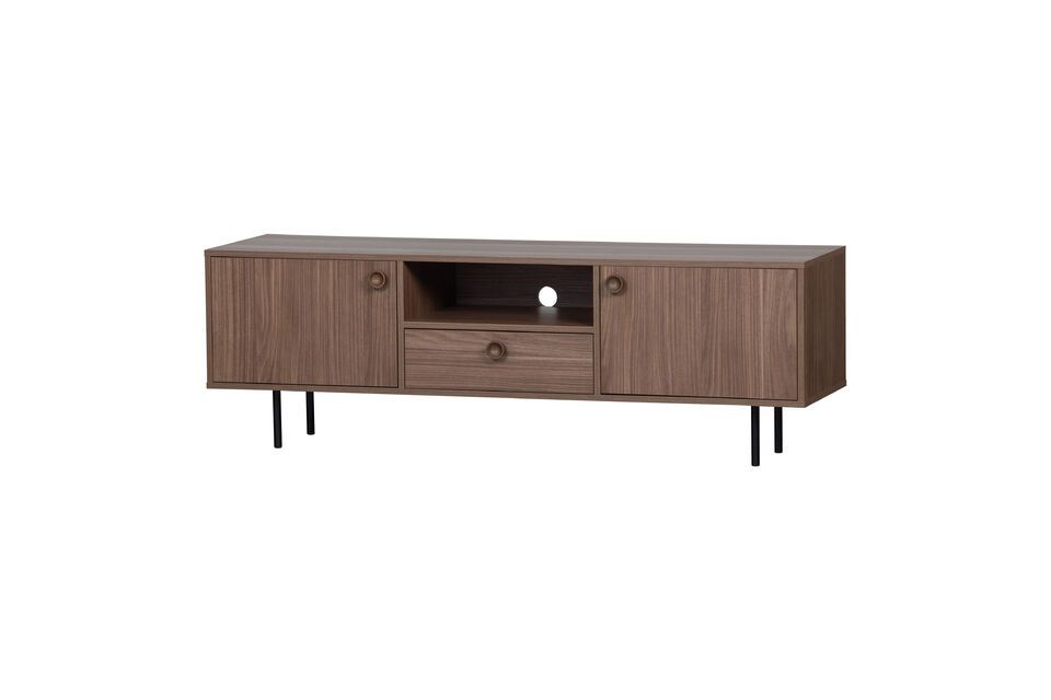 Give your living room a Scandinavian touch with the Prato walnut TV stand