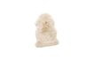 Miniature Prim White Sheepskin Rug 1