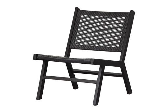 Puk black aluminum armchair Clipped