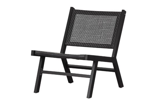 Puk black aluminum armchair