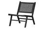 Miniature Puk black aluminum armchair Clipped