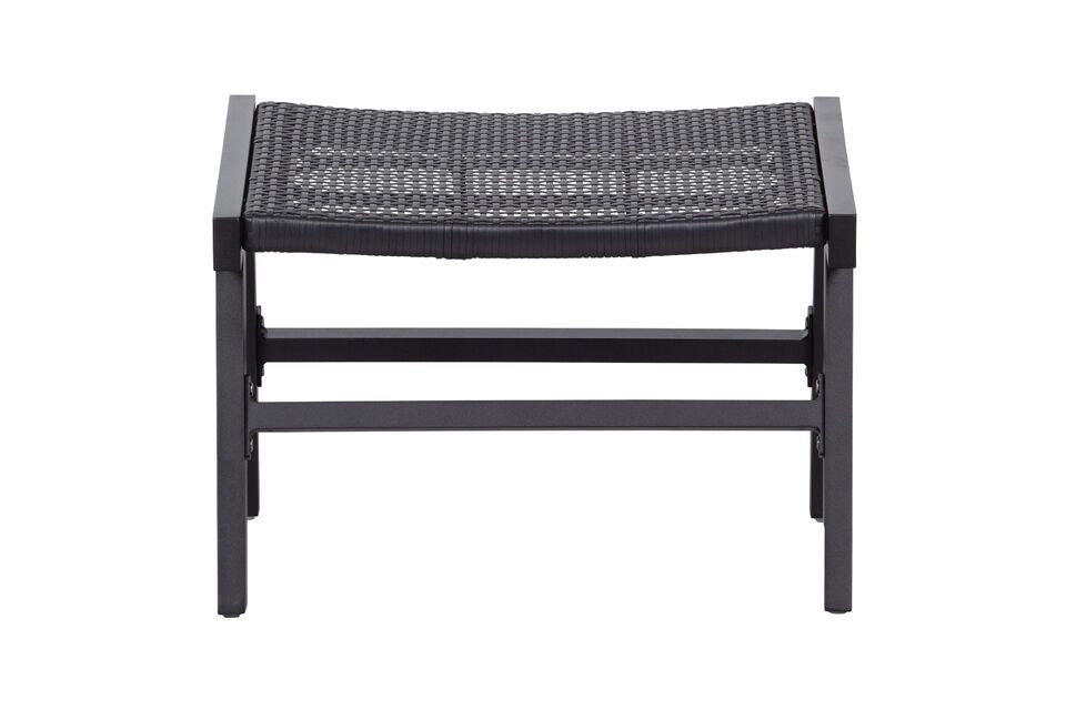 Puk black aluminum stool - 4