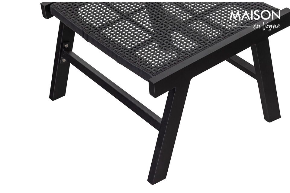 Puk black aluminum stool - 5