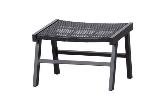 Puk black aluminum stool Clipped