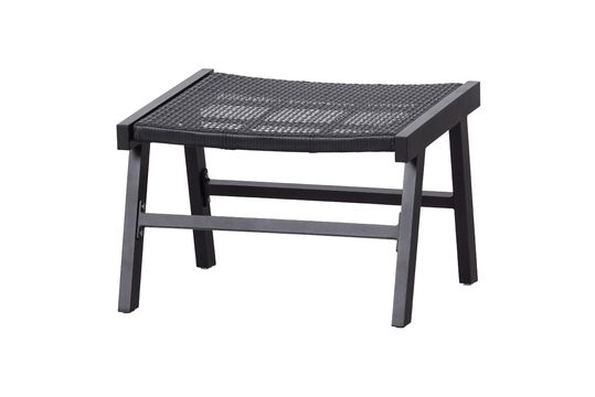 Puk black aluminum stool