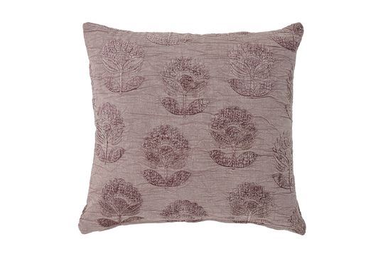 Purple cotton cushion Sofia Clipped