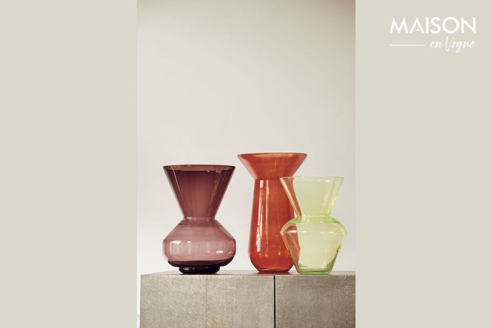 small purple glass vase, contemporary and original