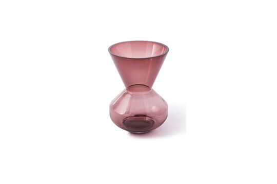Purple glass vase Thick Neck Clipped