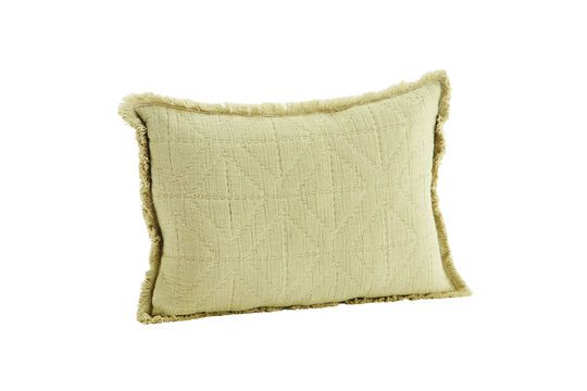 Quilt green cotton cushion cover