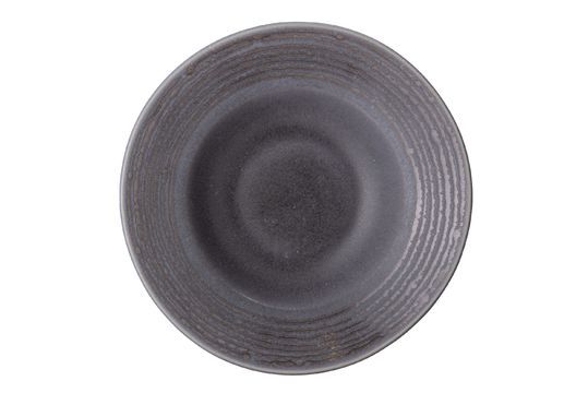 Rabene stoneware grey pasta plate Clipped