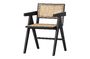 Miniature Rattan and black wood chair Gunn Clipped