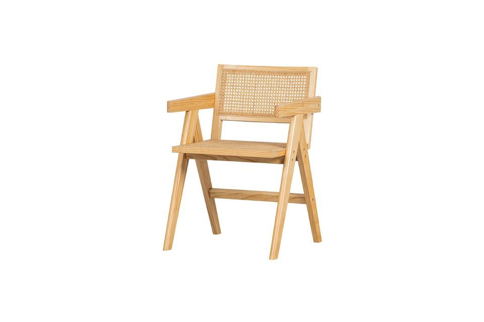 Rattan and wood chair Gunn Woood