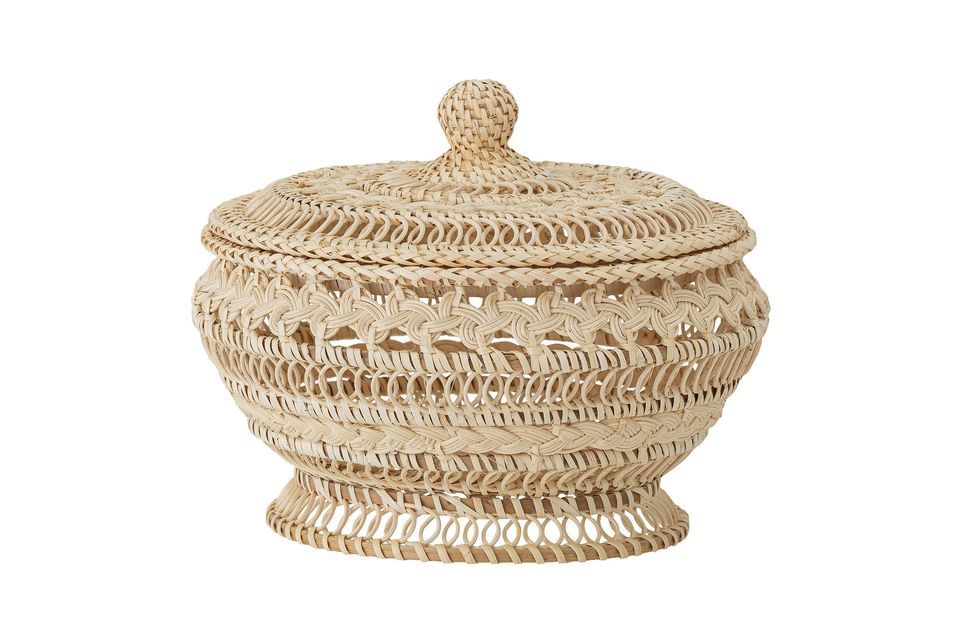 Rattan basket with lid Nil - 5