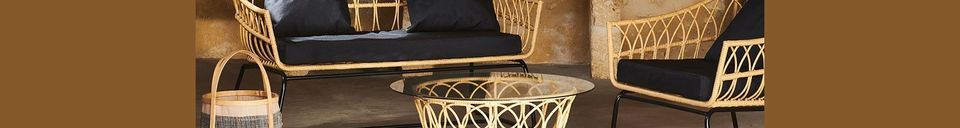 Material Details Rattan bench Peratta