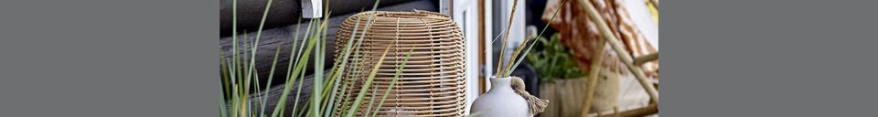 Material Details Rattan lantern with glass Nei