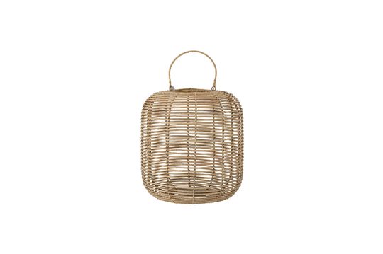Rattan lantern with glass Nei Clipped