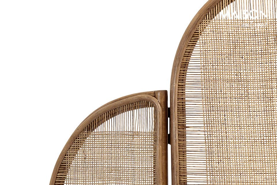 Triple natural rattan screen