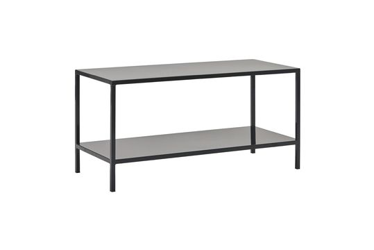 Rectangular coffee table in black steel Fari Clipped