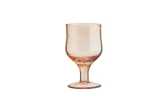 Red hammered glass wine glass Marto Clipped