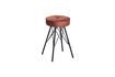 Miniature Red velvet stool Bella 1