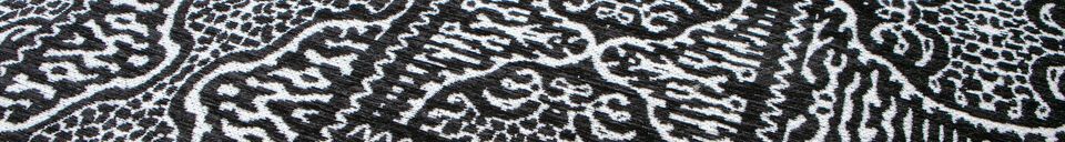 Material Details Renna black and white fabric carpet